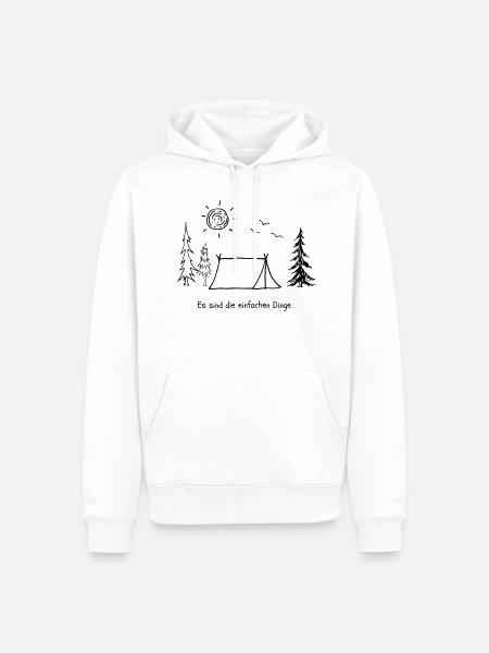 It's the simple things - Men’s Premium Organic Hoodie - white