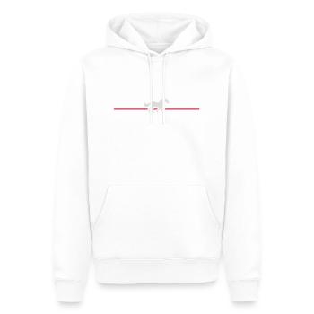 Streifen Linie Rennendes Pferd - Männer Premium Bio Hoodie - Weiß - Vorne - Nico (187cm)