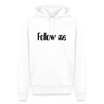Follow me Design für alle möglichen Gelegenheiten - Männer Premium Bio Hoodie - Weiß - Vorne - Nico (187cm)