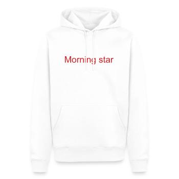 morning star - Männer Premium Bio Hoodie - Weiß - Vorne - Nico (187cm)
