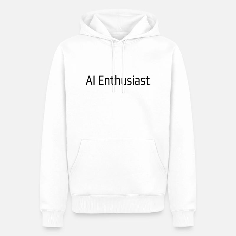 Passionné d’IA - Sweat à capuche Premium bio Homme - blanc