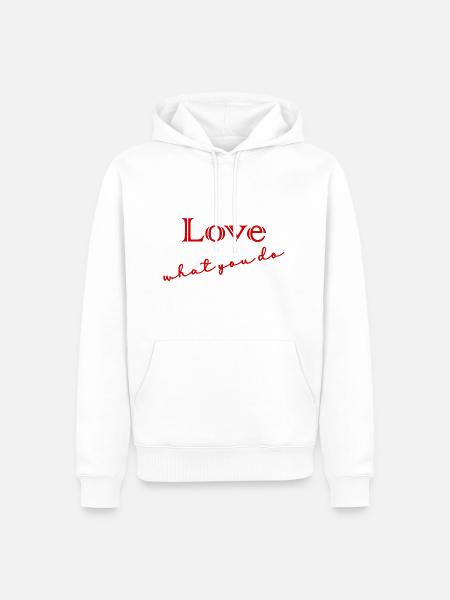 QUOTE,QUOTES,MESSAGE, MESSAGE,HUMOR - Men’s Premium Organic Hoodie - white