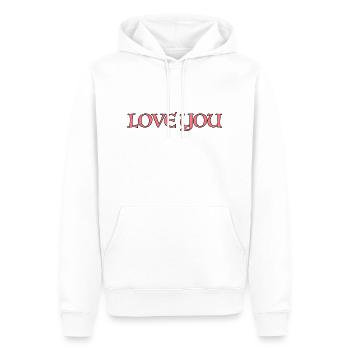 Love you pink. - Men’s Premium Organic Hoodie - white - Front - Nico (187cm)