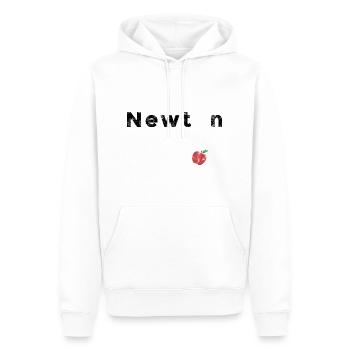 Isaac Newton - Männer Premium Bio Hoodie - Weiß - Vorne - Nico (187cm)