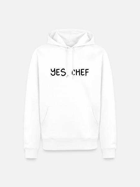 Yes, Chef Professional Sous Chef Funny Simple Text - Herre Premium økologisk hoodie - hvid
