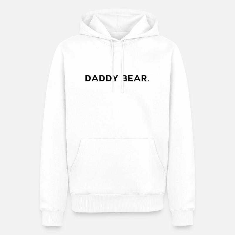 TeddyBär ist Daddy bear - Männer Premium Bio Hoodie - Weiß