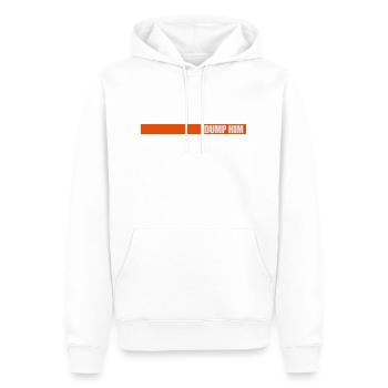 dump him Zitat Logo - Männer Premium Bio Hoodie - Weiß - Vorne - Nico (187cm)