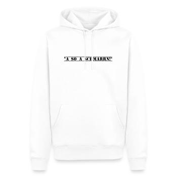 a so a schmarn - Männer Premium Bio Hoodie - Weiß - Vorne - Nico (187cm)