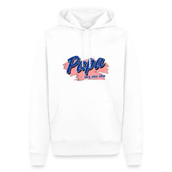 Vatertag - Papa mag man eben - Männer Premium Bio Hoodie - Weiß - Vorne - Nico (187cm)