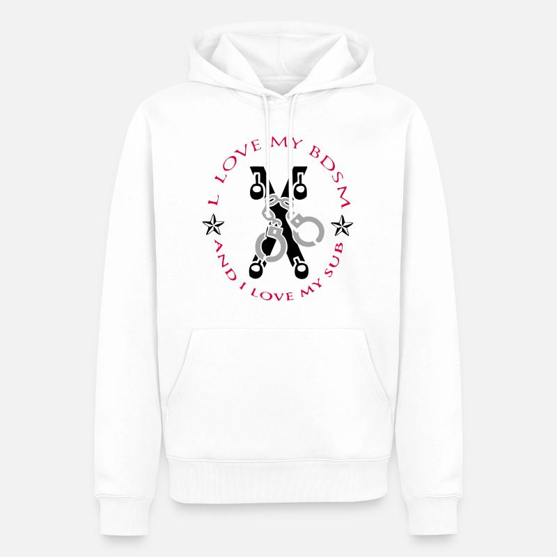 Sub - Männer Premium Bio Hoodie - Weiß