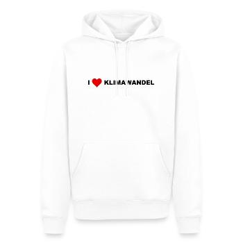 I <3 Klimawandel - Männer Premium Bio Hoodie - Weiß - Vorne - Nico (187cm)