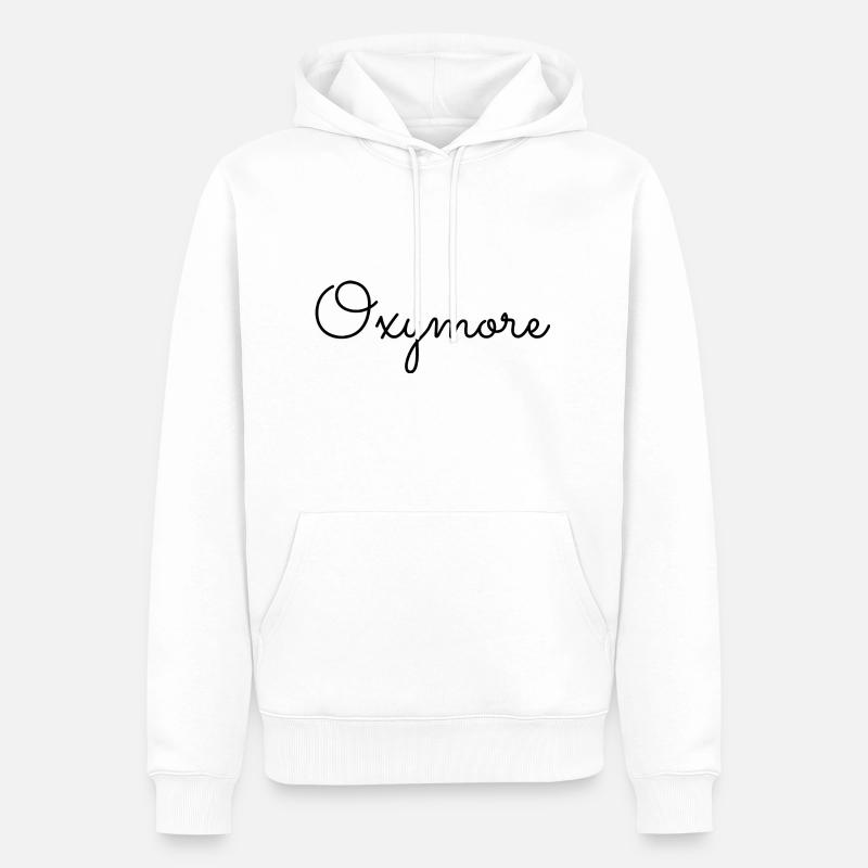 Oxymore - Sweat à capuche Premium bio Homme - blanc