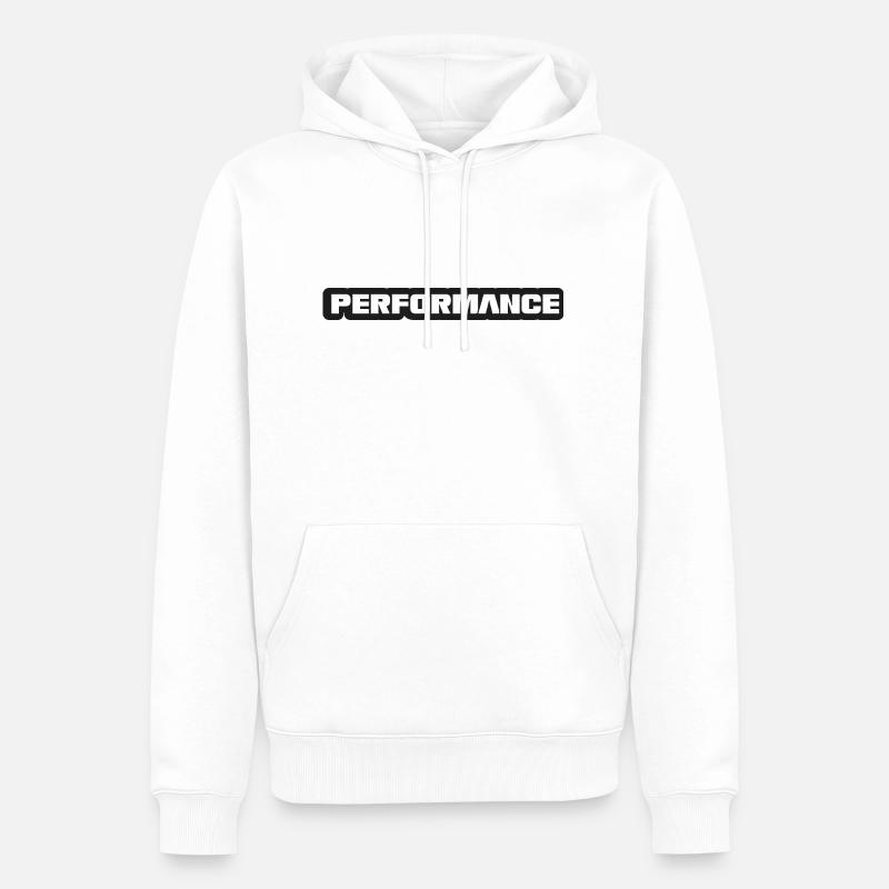 Performance - Optimisation - Sweat à capuche Premium bio Homme - blanc