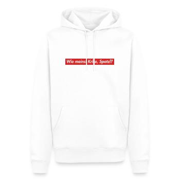 Zitate vom Franze - Bayern- bavaria - Männer Premium Bio Hoodie - Weiß - Vorne - Nico (187cm)