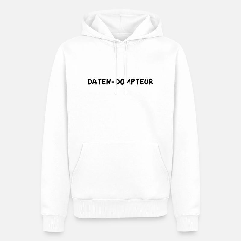 Daten Dompteur - Männer Premium Bio Hoodie - Weiß