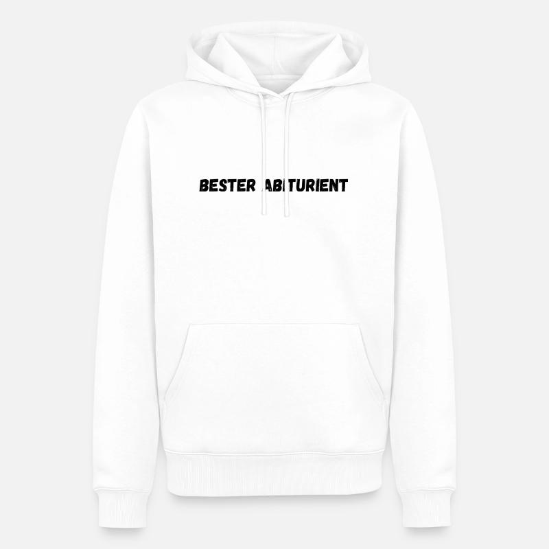Bester Abiturient - Männer Premium Bio Hoodie - Weiß