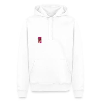 FLOWER 01 - Männer Premium Bio Hoodie - Weiß - Vorne - Nico (187cm)