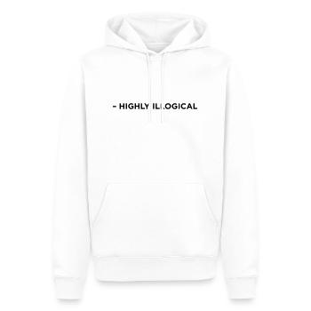 Sehr unlogischer Druck - Männer Premium Bio Hoodie - Weiß - Vorne - Nico (187cm)