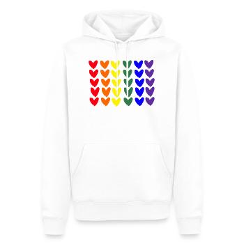 Pride Schwul Lesbisch LGBT - Männer Premium Bio Hoodie - Weiß - Vorne - Nico (187cm)