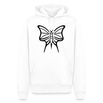 Papillon - Sweat à capuche Premium bio Homme - blanc - Devant - Nico (187cm)