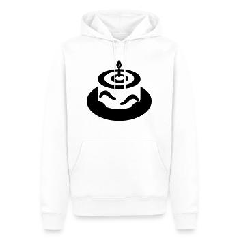 Gâteau d'anniversaire - Sweat à capuche Premium bio Homme - blanc - Devant - Nico (187cm)