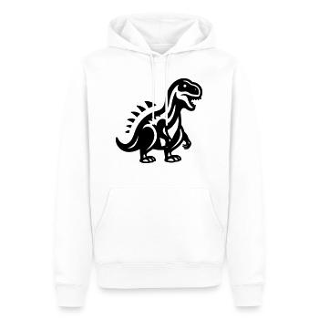 Dinosaurier - Männer Premium Bio Hoodie - Weiß - Vorne - Nico (187cm)
