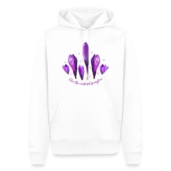 Crocuses Crocus - Men’s Premium Organic Hoodie - white - Front - Nico (187cm)