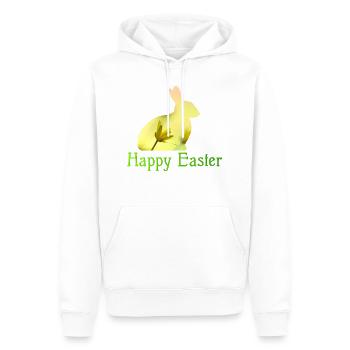 Joyeuses Pâques - Sweat à capuche Premium bio Homme - blanc - Devant - Nico (187cm)