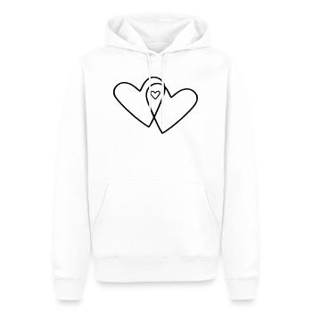 3 Herzen Familie - Männer Premium Bio Hoodie - Weiß - Vorne - Nico (187cm)