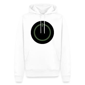 Power Button - Männer Premium Bio Hoodie - Weiß - Vorne - Nico (187cm)