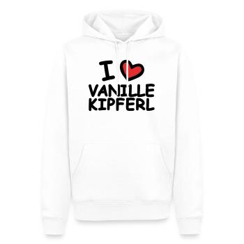 I Love Vanilla Crescents - Men’s Premium Organic Hoodie - white - Front - Nico (187cm)