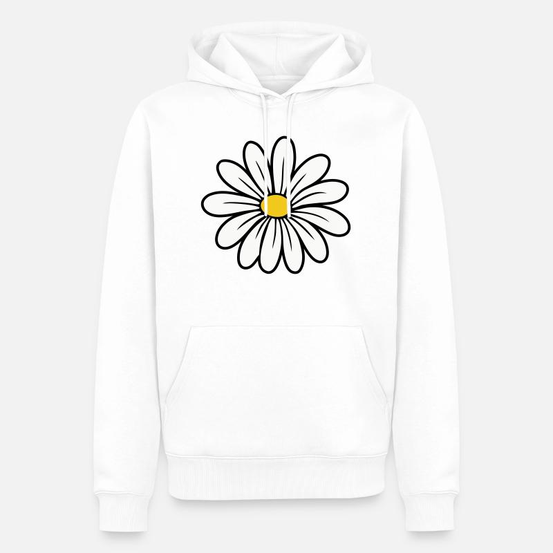 Gänseblümchen - Männer Premium Bio Hoodie - Weiß