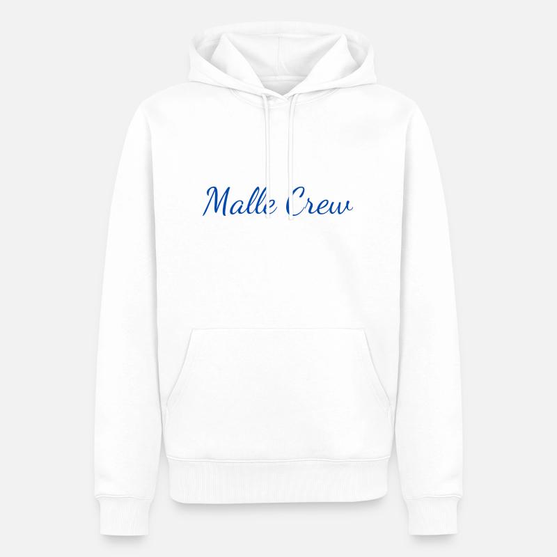 Équipage Malle - Sweat à capuche Premium bio Homme - blanc