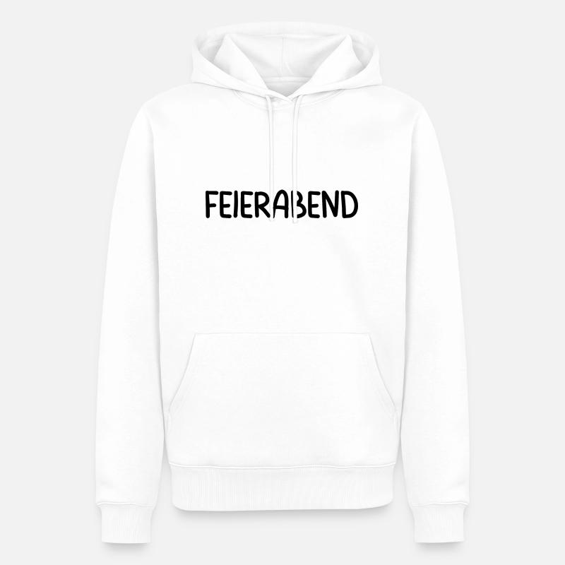 Feierabend Party Feiern Arbeitstier - Männer Premium Bio Hoodie - Weiß