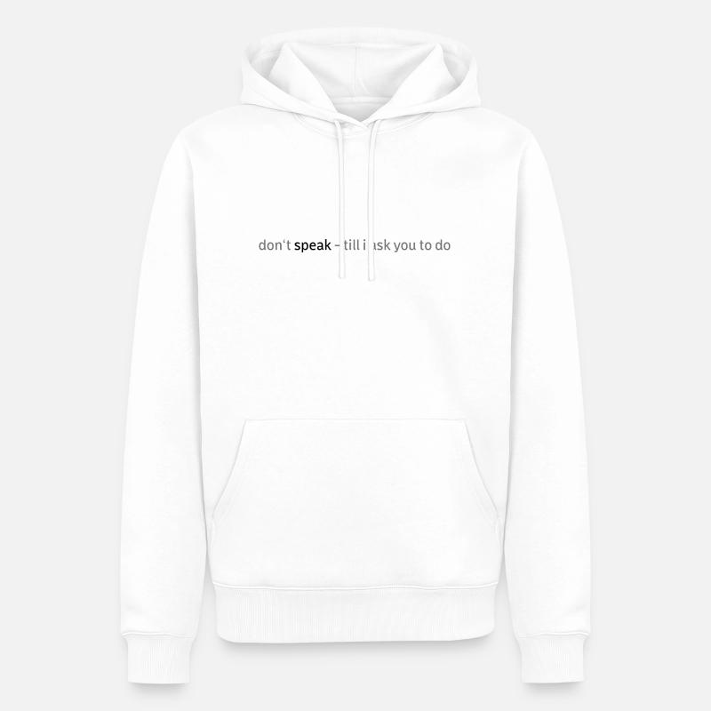 sei still! - Männer Premium Bio Hoodie - Weiß