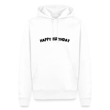 Happy Birthday - Männer Premium Bio Hoodie - Weiß - Vorne - Nico (187cm)