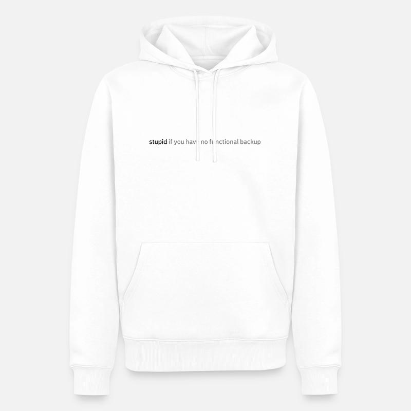 Dumm! - Männer Premium Bio Hoodie - Weiß