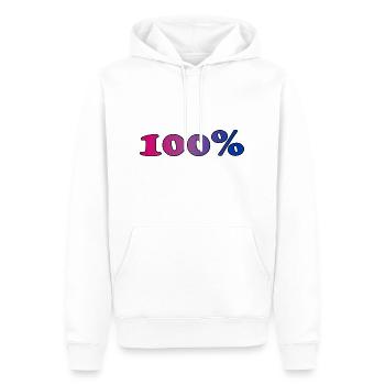 100 Prozent bi - Männer Premium Bio Hoodie - Weiß - Vorne - Nico (187cm)