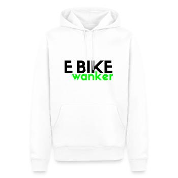 EBike Wanker Merch - Men’s Premium Organic Hoodie - white - Front - Nico (187cm)