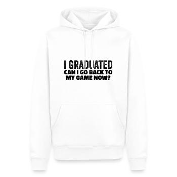 I Graduated Can I Go Back To My Game Now - Men’s Premium Organic Hoodie - white - Front - Nico (187cm)
