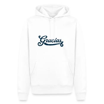 Gracias - Männer Premium Bio Hoodie - Weiß - Vorne - Nico (187cm)