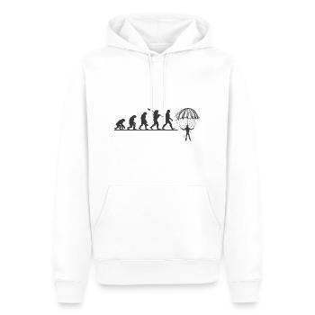Evolution Parachute - Men’s Premium Organic Hoodie - white - Front - Nico (187cm)