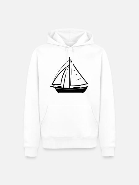 Sailboat - Men’s Premium Organic Hoodie - white