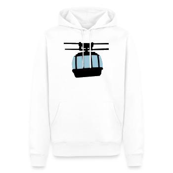 Gondel - Männer Premium Bio Hoodie - Weiß - Vorne - Nico (187cm)