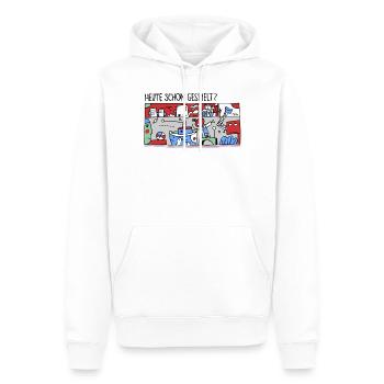 Game - Men’s Premium Organic Hoodie - white - Front - Nico (187cm)
