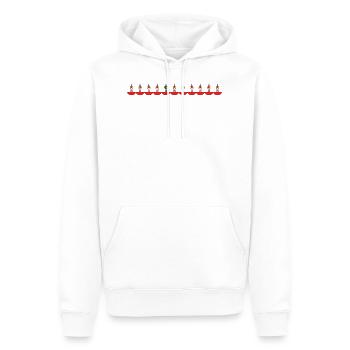 football team - Men’s Premium Organic Hoodie - white - Front - Nico (187cm)