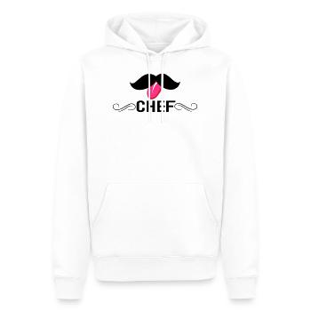 chef - Sweat à capuche Premium bio Homme - blanc - Devant - Nico (187cm)