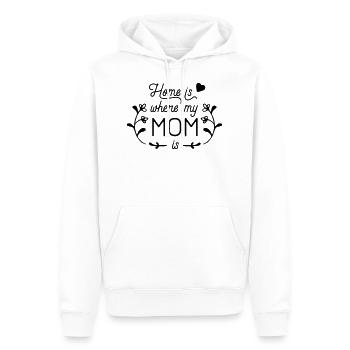 Home is where my mom is - Männer Premium Bio Hoodie - Weiß - Vorne - Nico (187cm)
