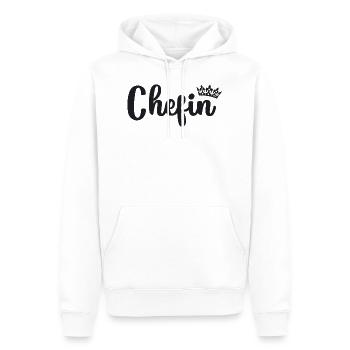 Chefin - Männer Premium Bio Hoodie - Weiß - Vorne - Nico (187cm)