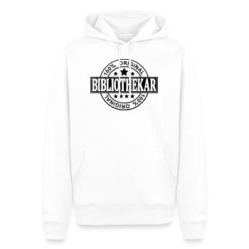 Bibliothekar - Männer Premium Bio Hoodie - Weiß - Vorne - Nico (187cm)
